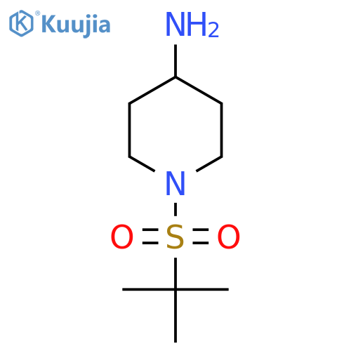 1-(2-methylpropane-2-sulfonyl)piperidin-4-amine structure