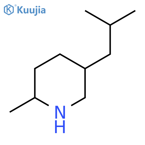 2-Methyl-5-(2-methylpropyl)piperidine structure