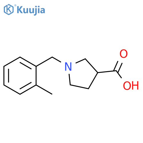 1-[(2-methylphenyl)methyl]pyrrolidine-3-carboxylic acid structure
