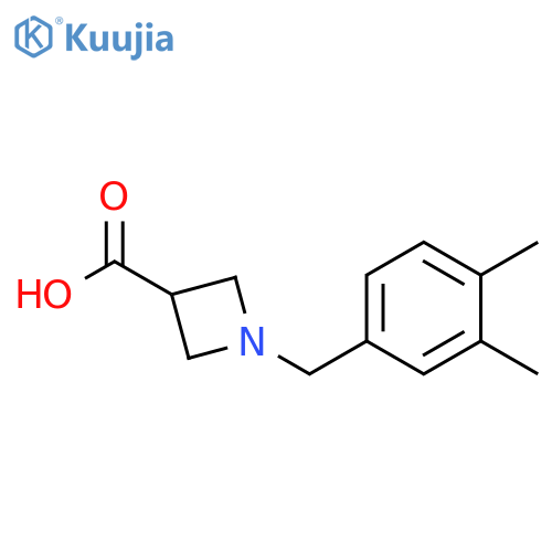1-[(3,4-dimethylphenyl)methyl]azetidine-3-carboxylic acid structure