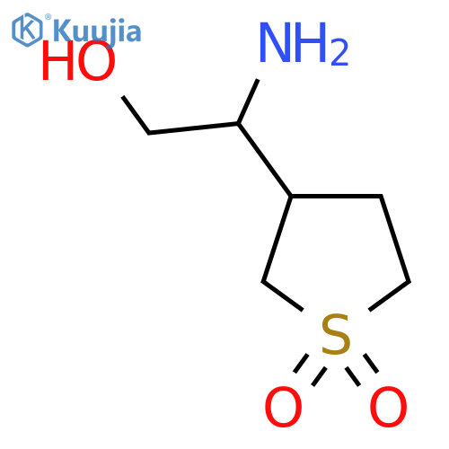 3-(1-amino-2-hydroxyethyl)-1lambda6-thiolane-1,1-dione structure