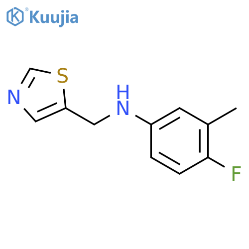 4-fluoro-3-methyl-N-(1,3-thiazol-5-yl)methylaniline structure