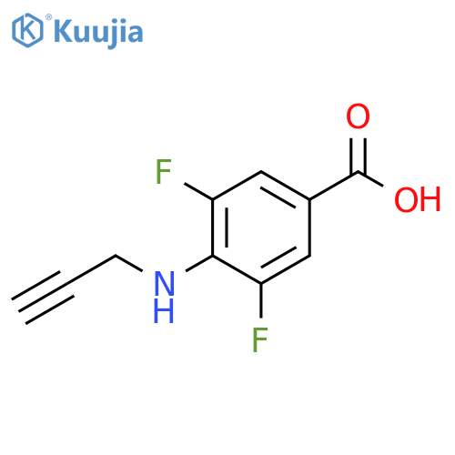 3,5-difluoro-4-(prop-2-yn-1-yl)aminobenzoic acid structure