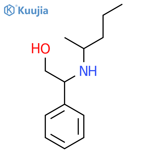 2-(pentan-2-yl)amino-2-phenylethan-1-ol structure
