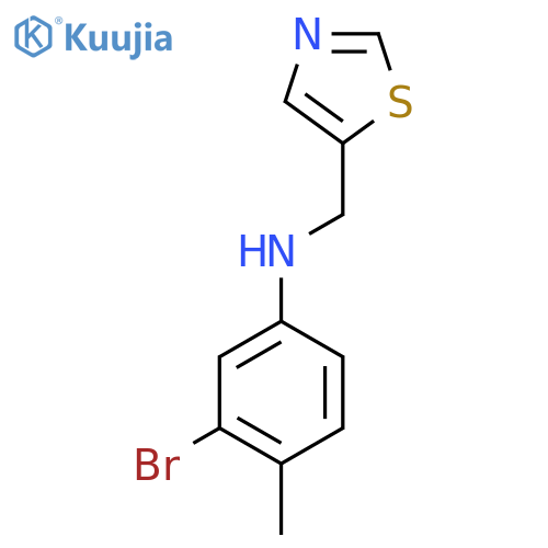 3-bromo-4-methyl-N-(1,3-thiazol-5-yl)methylaniline structure