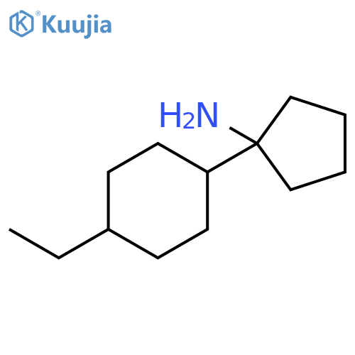 1-(4-ethylcyclohexyl)cyclopentan-1-amine structure