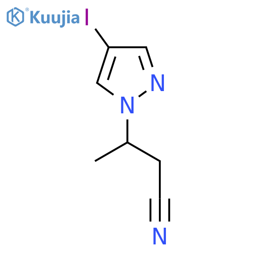 3-(4-Iodo-1H-pyrazol-1-yl)butanenitrile structure