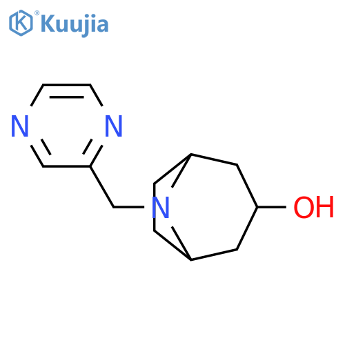 8-[(pyrazin-2-yl)methyl]-8-azabicyclo[3.2.1]octan-3-ol structure