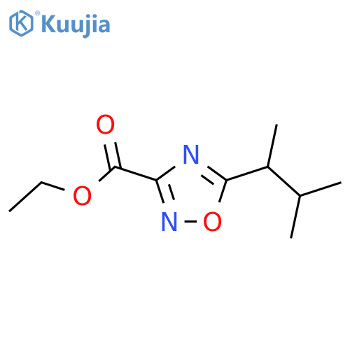 ethyl 5-(3-methylbutan-2-yl)-1,2,4-oxadiazole-3-carboxylate structure