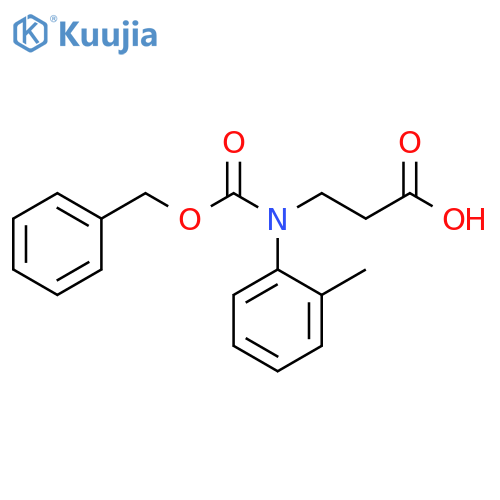 3-{(benzyloxy)carbonyl(2-methylphenyl)amino}propanoic acid structure