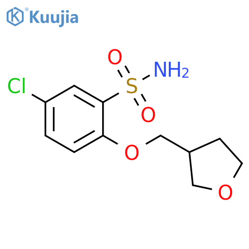 5-chloro-2-(oxolan-3-yl)methoxybenzene-1-sulfonamide structure