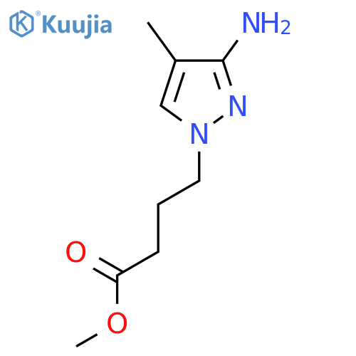 methyl 4-(3-amino-4-methyl-1H-pyrazol-1-yl)butanoate structure