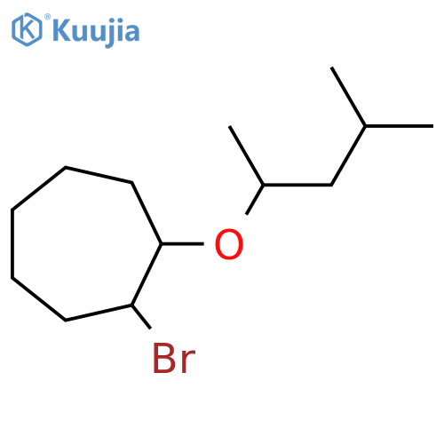 1-bromo-2-(4-methylpentan-2-yl)oxycycloheptane structure