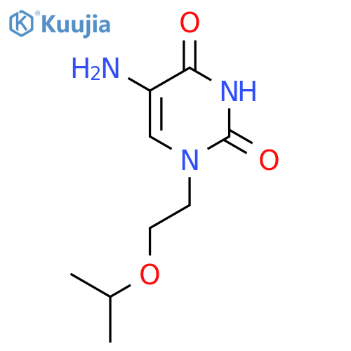 5-amino-1-2-(propan-2-yloxy)ethyl-1,2,3,4-tetrahydropyrimidine-2,4-dione structure