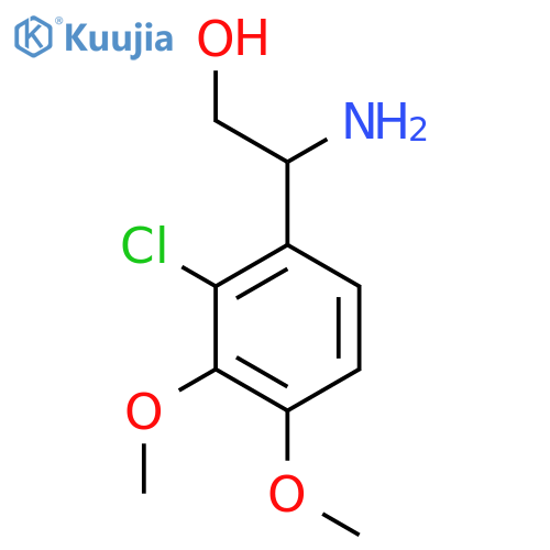 2-amino-2-(2-chloro-3,4-dimethoxyphenyl)ethan-1-ol structure
