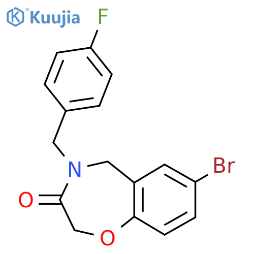 7-Bromo-4-[(4-fluorophenyl)methyl]-2,3,4,5-tetrahydro-1,4-benzoxazepin-3-one structure