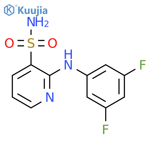 2-[(3,5-Difluorophenyl)amino]pyridine-3-sulfonamide structure