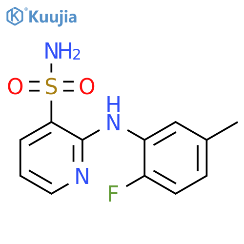 2-[(2-Fluoro-5-methylphenyl)amino]pyridine-3-sulfonamide structure