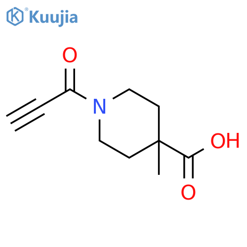 4-methyl-1-(prop-2-ynoyl)piperidine-4-carboxylic acid structure