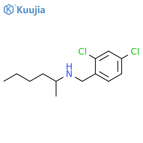 [(2,4-dichlorophenyl)methyl](hexan-2-yl)amine structure