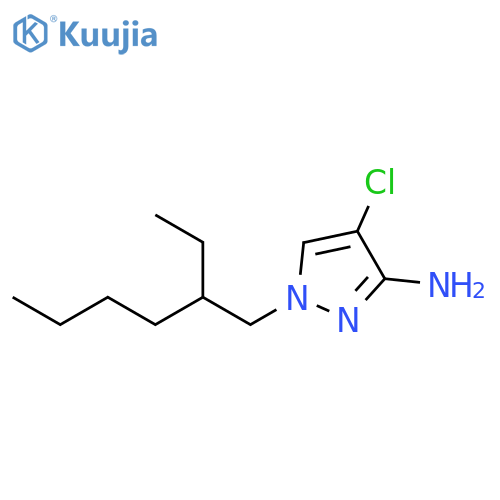 1H-Pyrazol-3-amine, 4-chloro-1-(2-ethylhexyl)- structure