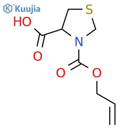3-(prop-2-en-1-yloxy)carbonyl-1,3-thiazolidine-4-carboxylic acid structure