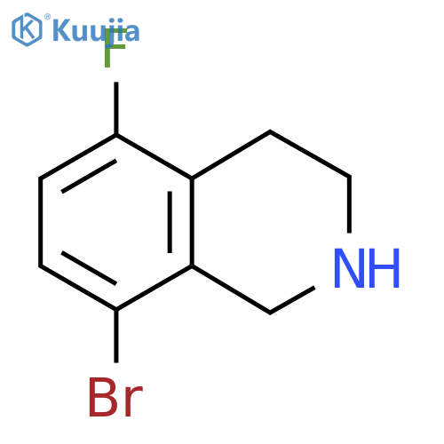 8-Bromo-5-fluoro-1,2,3,4-tetrahydroisoquinoline structure