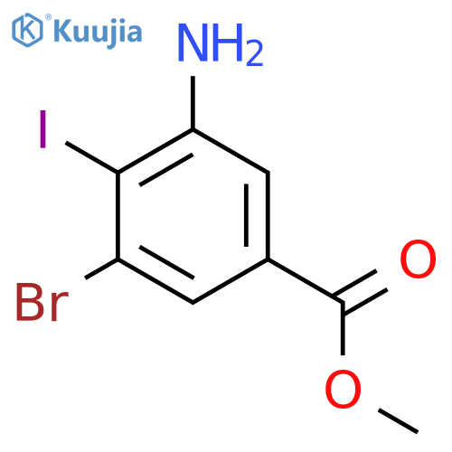 Methyl 3-amino-5-bromo-4-iodobenzoate structure