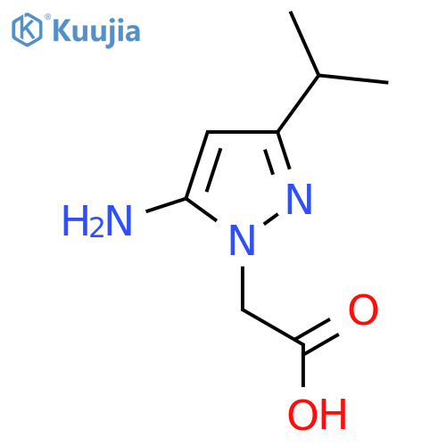 2-[5-Amino-3-(propan-2-yl)-1h-pyrazol-1-yl]acetic acid structure