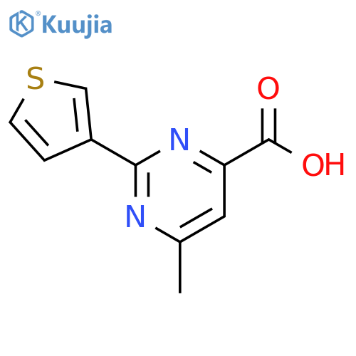 6-methyl-2-(thiophen-3-yl)pyrimidine-4-carboxylic acid structure