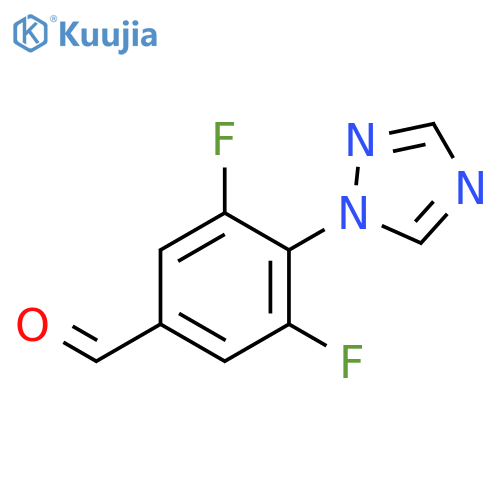 3,5-difluoro-4-(1H-1,2,4-triazol-1-yl)benzaldehyde structure