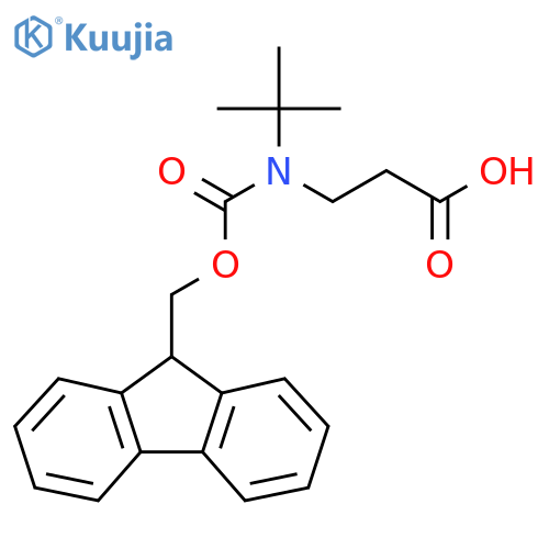 3-tert-butyl({(9H-fluoren-9-yl)methoxycarbonyl})aminopropanoic acid structure
