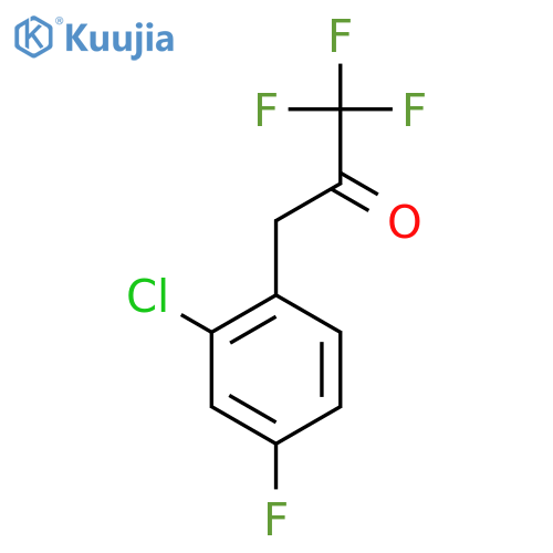 3-(2-chloro-4-fluorophenyl)-1,1,1-trifluoropropan-2-one structure