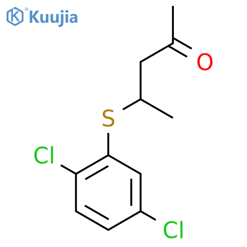 4-((2,5-Dichlorophenyl)thio)pentan-2-one structure