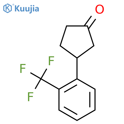 3-(2-(Trifluoromethyl)phenyl)cyclopentanone structure