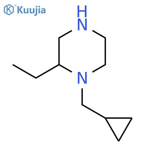 1-(Cyclopropylmethyl)-2-ethylpiperazine structure