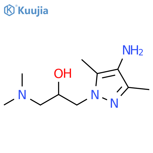 1-(4-amino-3,5-dimethyl-1H-pyrazol-1-yl)-3-(dimethylamino)propan-2-ol structure