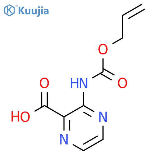3-{(prop-2-en-1-yloxy)carbonylamino}pyrazine-2-carboxylic acid structure