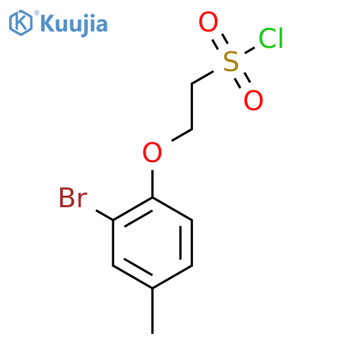 2-(2-bromo-4-methylphenoxy)ethane-1-sulfonyl chloride structure