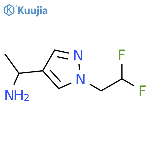 1-[1-(2,2-difluoroethyl)-1H-pyrazol-4-yl]ethan-1-amine structure