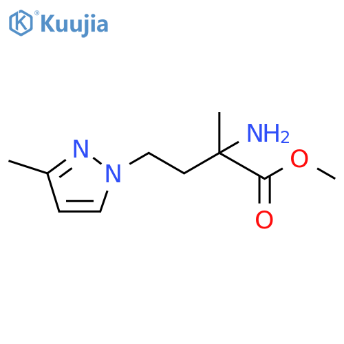 methyl 2-amino-2-methyl-4-(3-methyl-1H-pyrazol-1-yl)butanoate structure