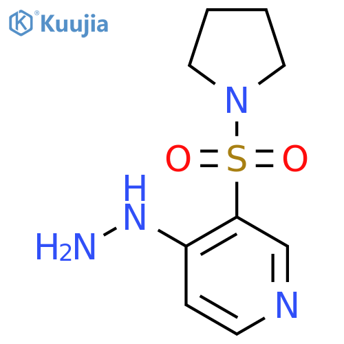 [3-(Pyrrolidine-1-sulfonyl)-pyridin-4-yl]-hydrazine structure