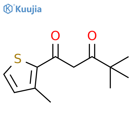 4,4-dimethyl-1-(3-methylthiophen-2-yl)pentane-1,3-dione structure