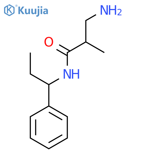 3-amino-2-methyl-N-(1-phenylpropyl)propanamide structure