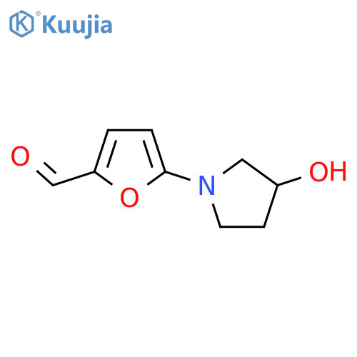 5-(3-Hydroxypyrrolidin-1-yl)furan-2-carbaldehyde structure