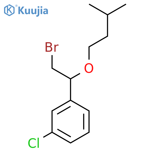1-2-bromo-1-(3-methylbutoxy)ethyl-3-chlorobenzene structure