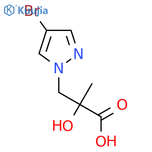 3-(4-bromo-1H-pyrazol-1-yl)-2-hydroxy-2-methylpropanoic acid structure