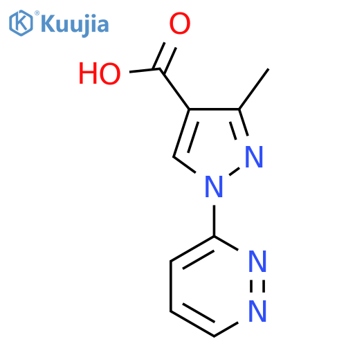 3-Methyl-1-(pyridazin-3-yl)-1H-pyrazole-4-carboxylic acid structure