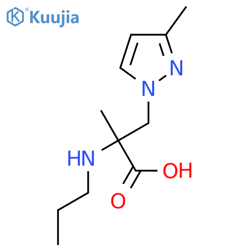 2-Methyl-3-(3-methyl-1h-pyrazol-1-yl)-2-(propylamino)propanoic acid structure