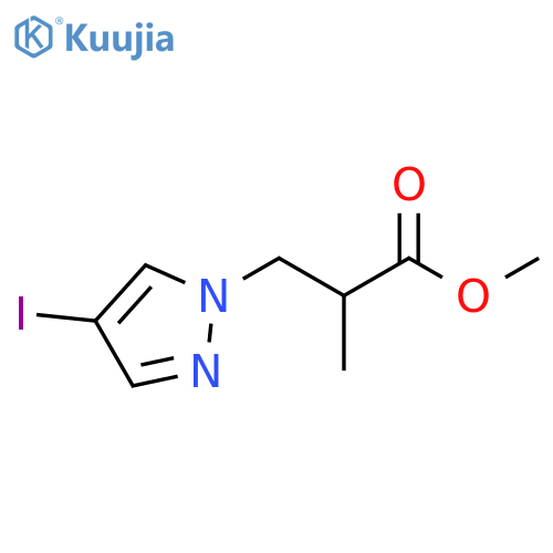 Methyl 3-(4-iodo-1H-pyrazol-1-yl)-2-methylpropanoate structure